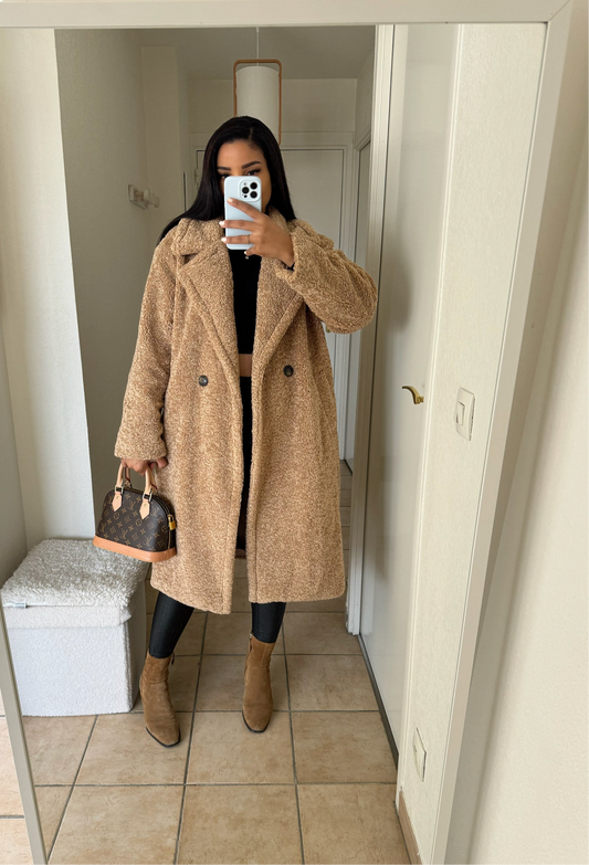 Rica Light Brown Teddy Coat