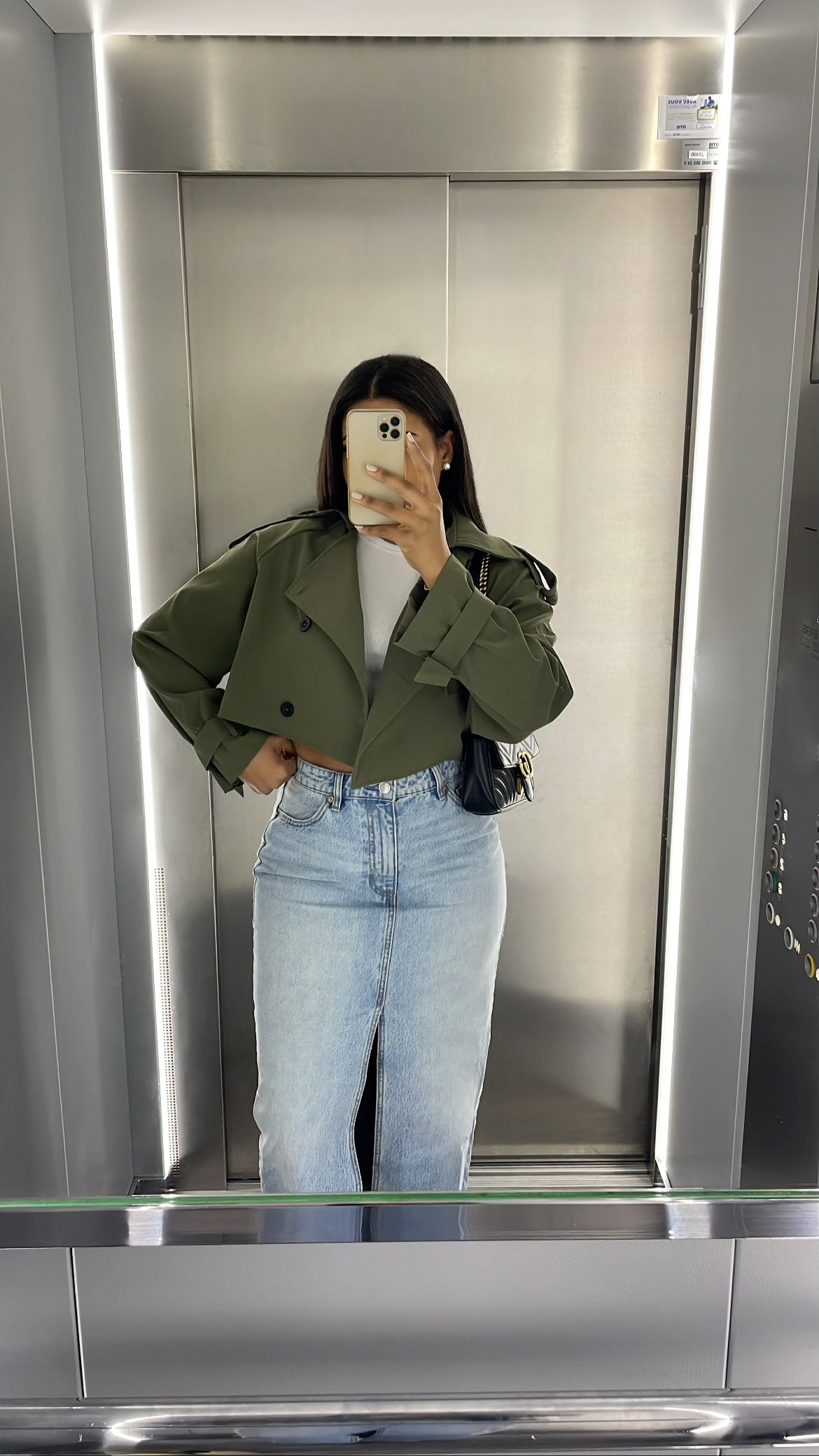 Crop Trench Oli Khaki