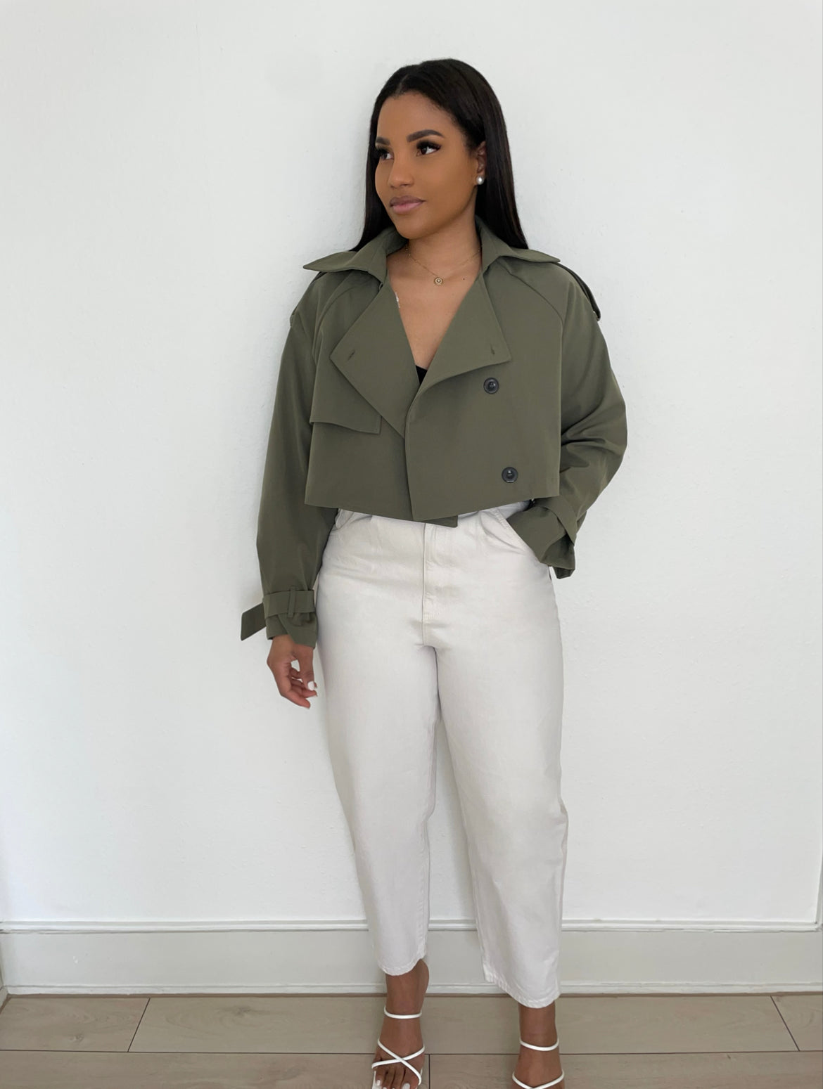 Crop Trench Oli Khaki